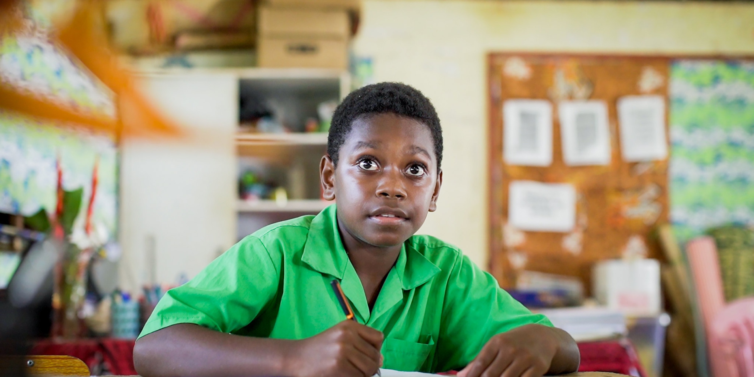 Paolo, 11-year-old student at Santo East School. Vanuatu. Credit: GPE/Arlene Bax