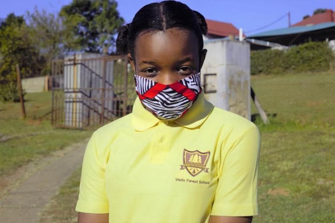 Pumla Dlamini is a grade 6 student at Usutu Forest Primary school in the Hhohho region. Credit: Kingsley Gwebu/UNICEF