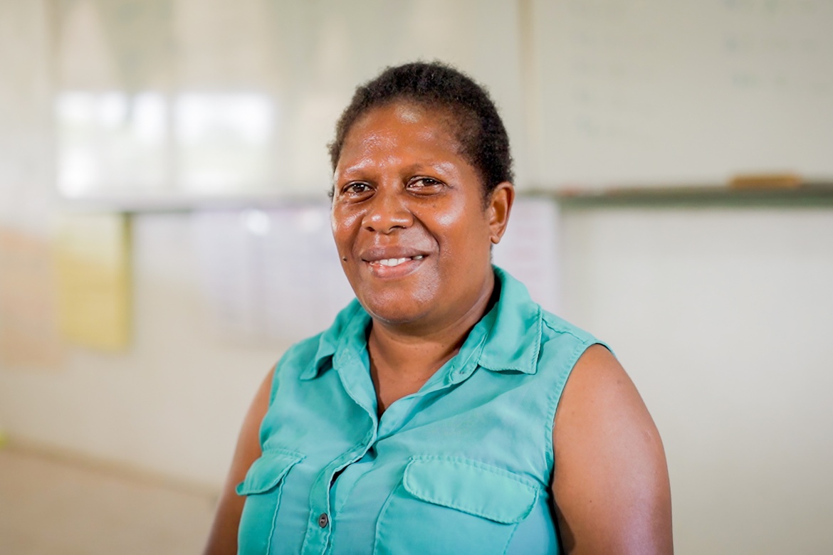 Janet is the first teacher to be hired by the education ministry to work with children with disabilities. Credit: GPE/Arlene Bax