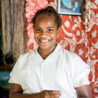 Rosabelle, 7-year-old student, Pango Primary School. Vanuatu. Credit: GPE/Arlene Bax