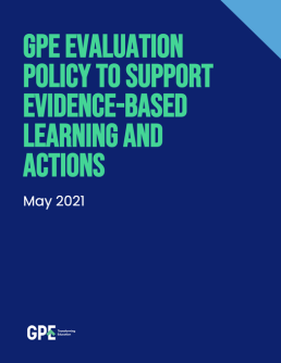 GPE Evaluation Policy to support evidence-based learning and actions
