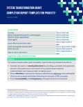 System Transformation Grant’s completion report template